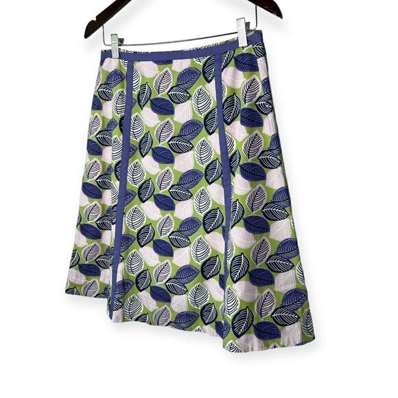 Boden Womens 8 Leaf Print A Line Skirt - Picture 3 of 10